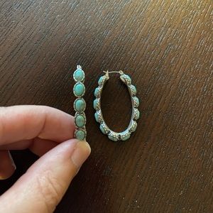 Final ⬇️ NWOT Lucky Brand Turquoise Hoop Earrings